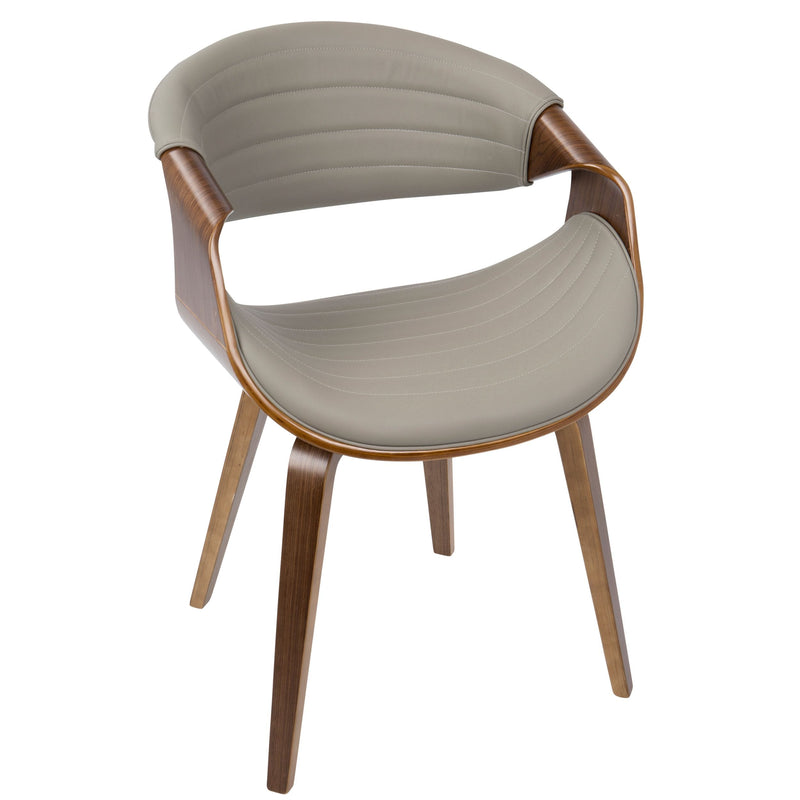 Lumisource Symphony Faux Leather Dining/ Accent Chair, Grey M3