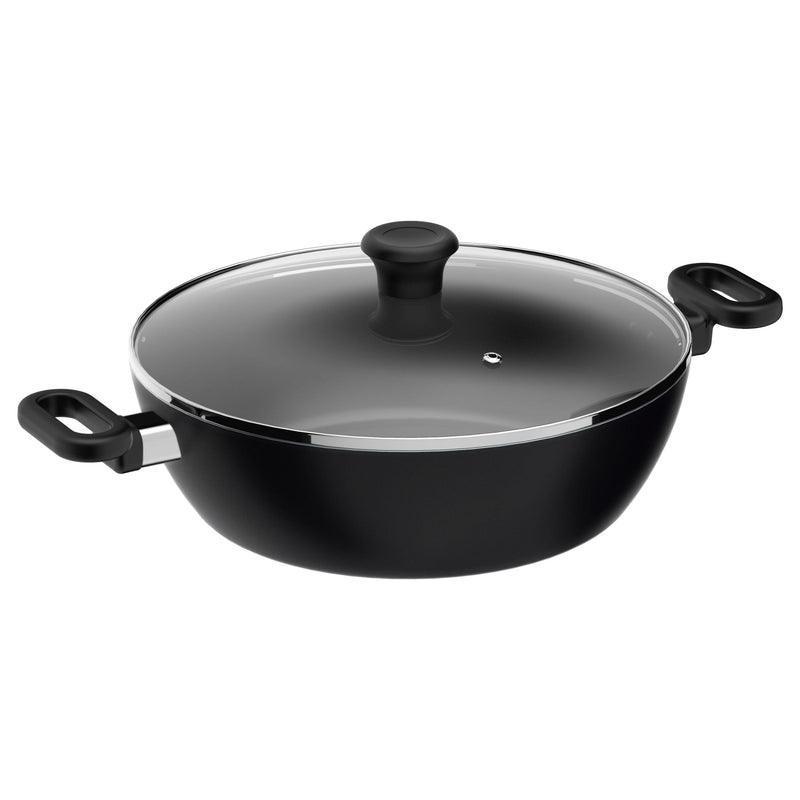 Maharaja 5.6qt Non-Stick Karahi with lid 30cm 12in Q9