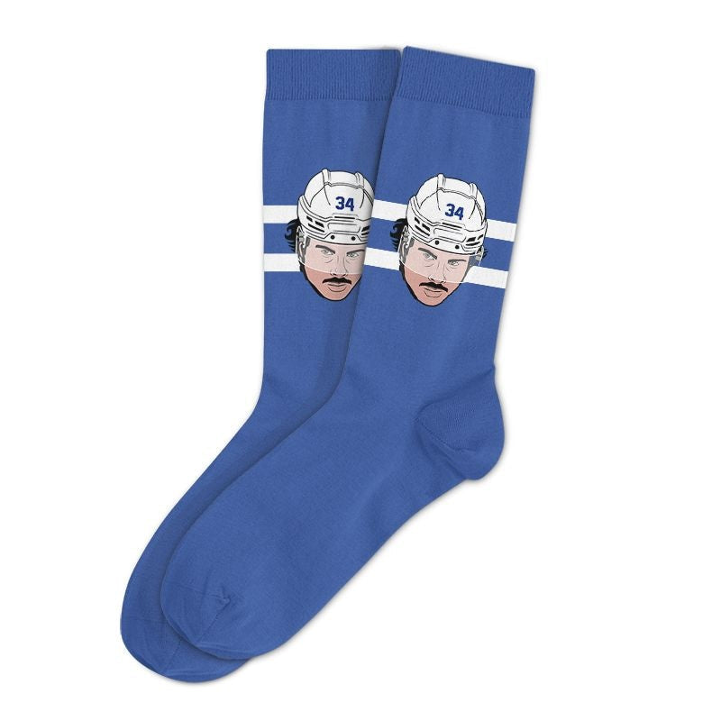 Major League Socks NHL Toronto Maple Leafs Auston Matthews "Sockey" Crew Socks, Adult, One Size H0