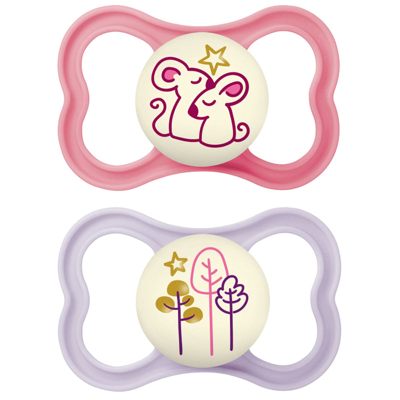 MAM Glow in the Dark Night Pacifier, 6-16 Months, 2-pk Q0