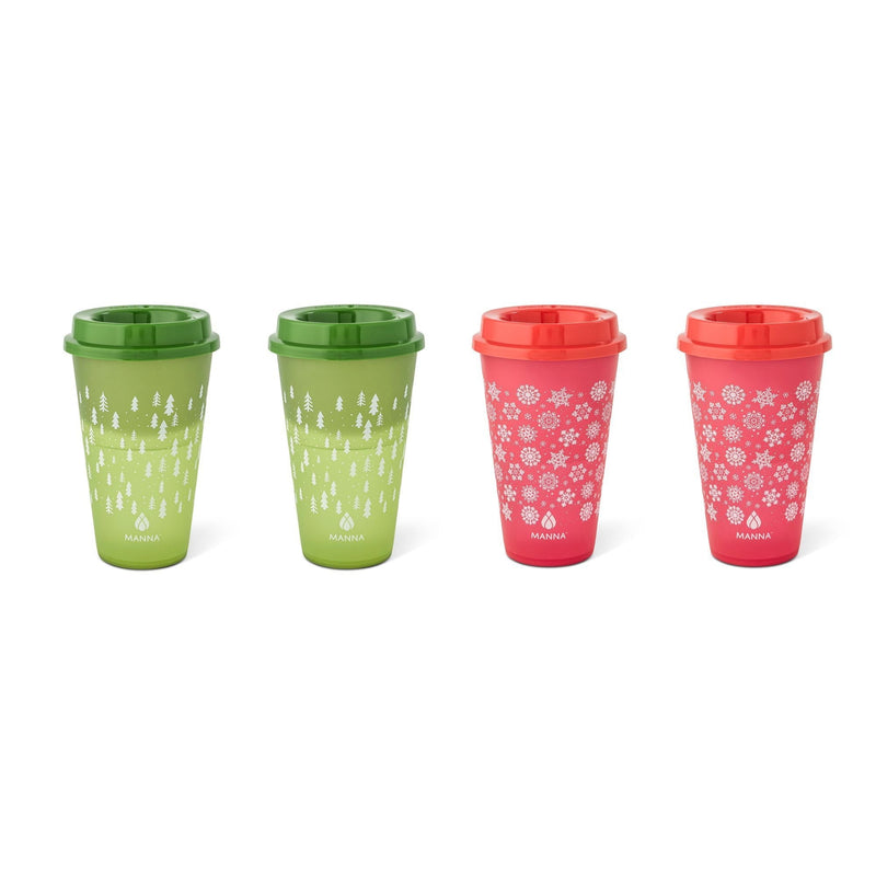 Manna 16-oz Reusable Colour-Changing Hot Cups, 4-pk D9