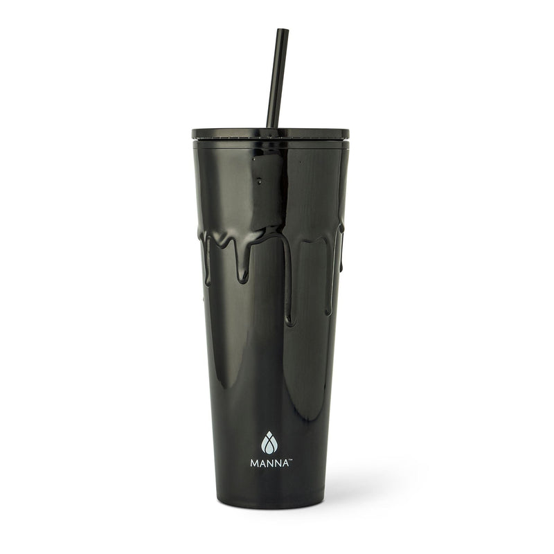 Manna 710-mL BPA-Free Black Slime Drip Textured Tumbler M7