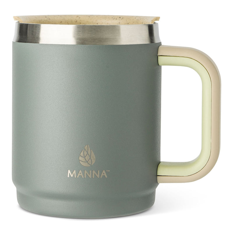 Manna Boulder Eco Stainless Steel Insulated Mug, 14-oz, Midnight, with Handle P4