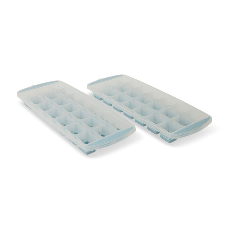 Manna Easy Release Pop-Out Square Ice Cube Trays, Blue, 2-pk, Dishwasher Safe R8