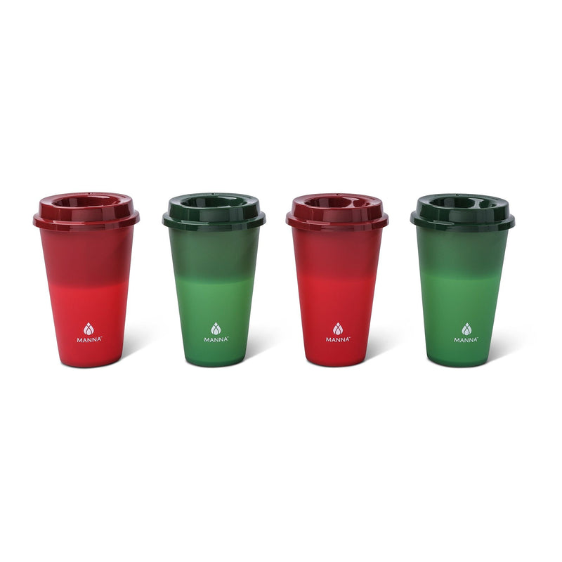 Manna Hot Colour Changing Cups with Lids, 16-oz, 4-pk K4