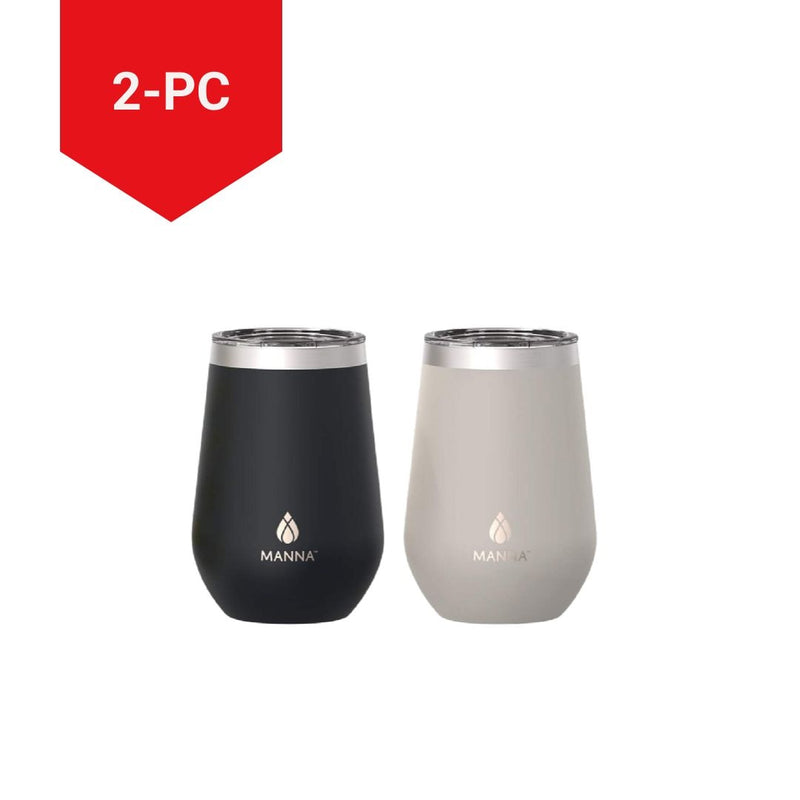 Manna Insulated Stainless Steel Tumbler, 12-oz, 2-pk, with Lid E8