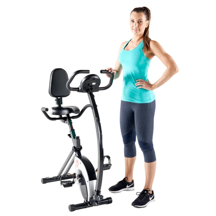 Marcy Foldable Exercise Bike with High-back Seat V5