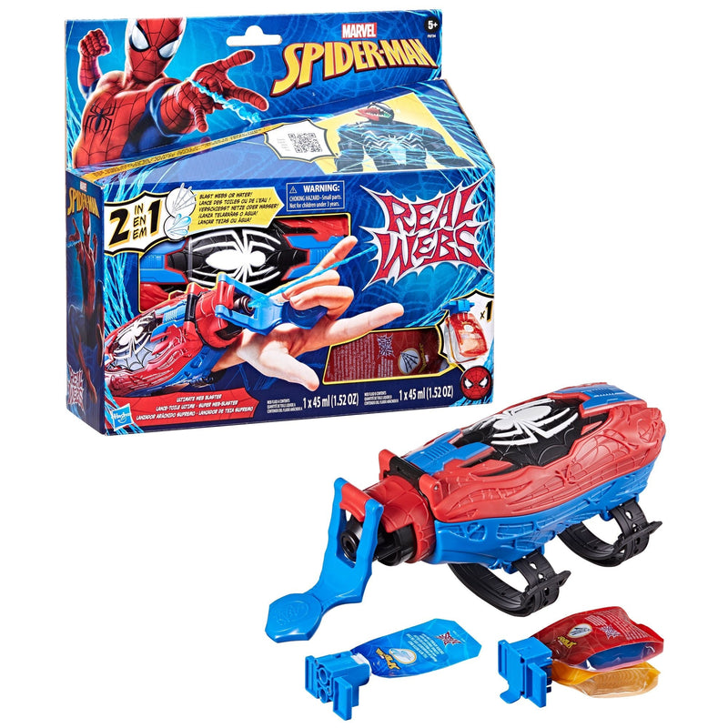 Marvel Spider-Man Real Webs Ultimate Web Blaster, 2-in-1 Blaster, Role Play Toy V2