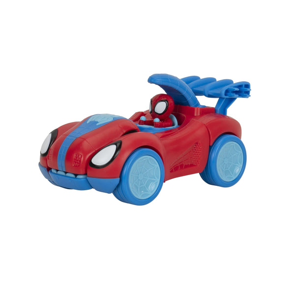 Marvel Spidey & His Amazing Friends Spidey-Rex Racer Vehicle, 2-in-1, Darts Included, Ages 3+ C3