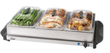 MASTER Chef 3-Tier Buffet Server/Food Warmer with Warming Tray, Stainless Steel, 300W