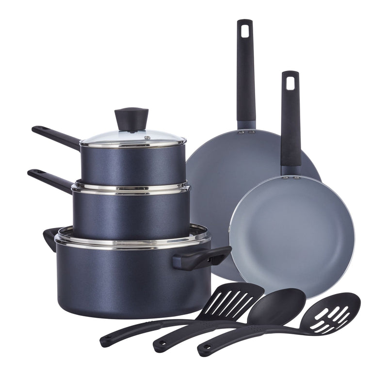 Master Chef Blue/Grey Non-Stick Cookware Set, 11-pc Q7