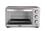 MASTER Chef Convection Toaster Oven with 4 Functions, Stainless Steel, Black, 6-Slices