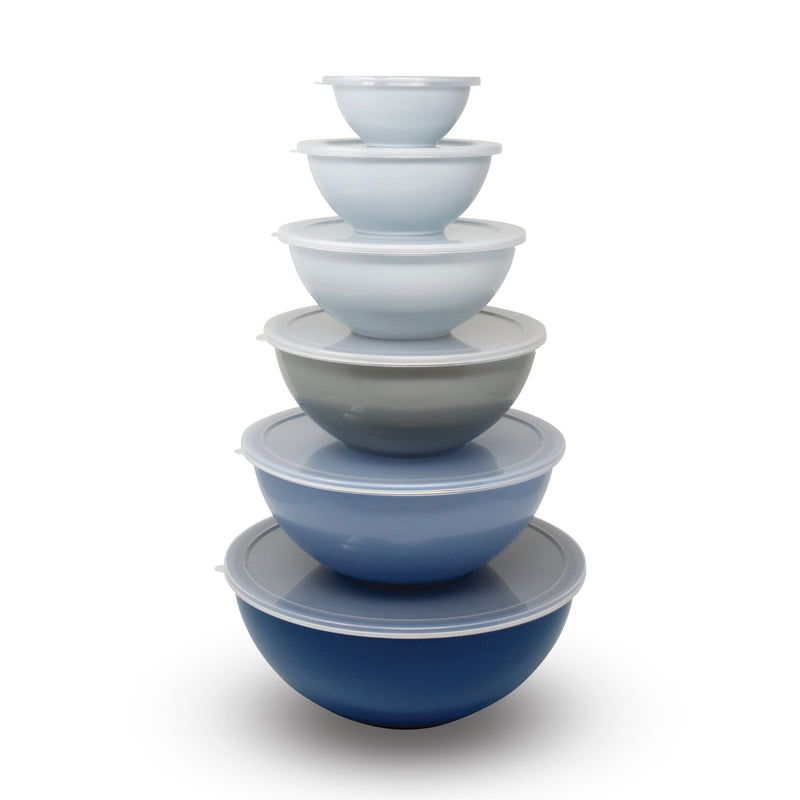 MASTER Chef Mixing Bowl Set with Lids, Blue, 12-pc O1
