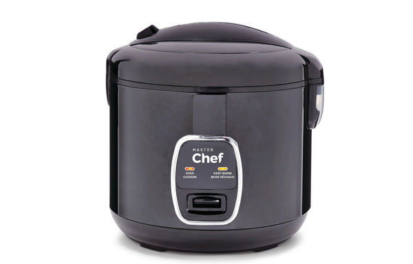 MASTER Chef One-Touch Non-Stick Rice Cooker & Steamer, Black, 20 Cups E8
