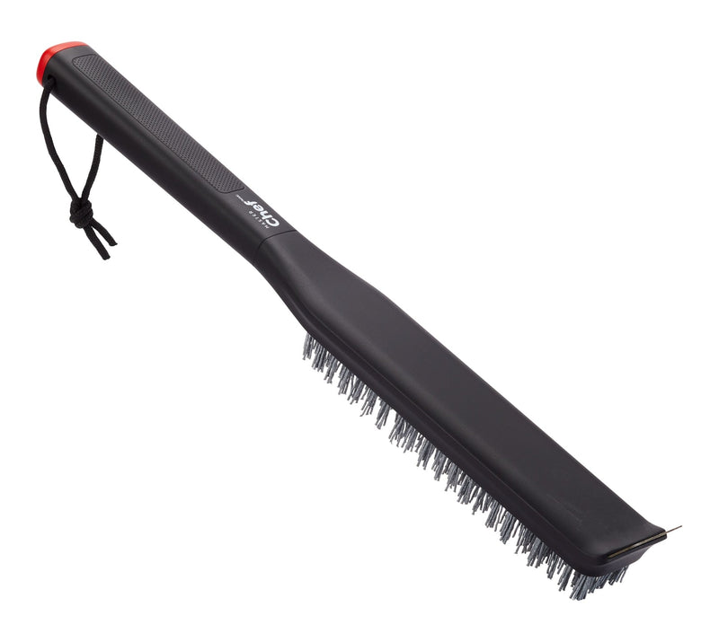 MASTER Chef Pizza Stone Cleaning Brush & Scraping Tool with Ergonomic Grip, Black P9