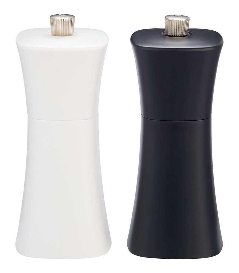 MASTER Chef Plastic Salt & Pepper Grinder Set, Black & White R2
