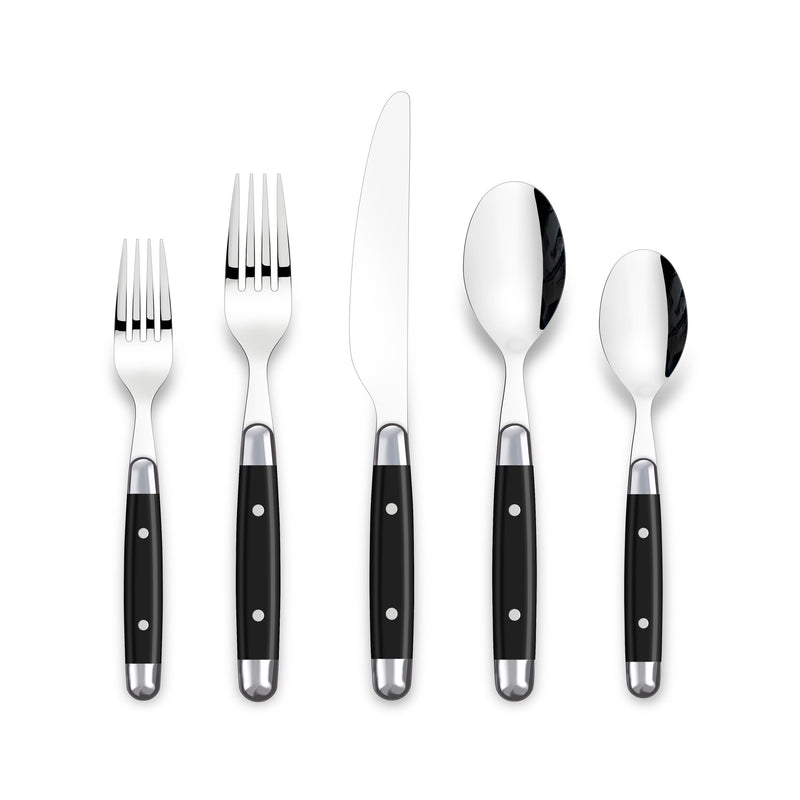 MASTER Chef Rivet Flatware Set, Serves 4, 20-pc, with Caddy U2