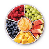 Master Chef Round Airtight Snackle Box, 6 Compartments, White