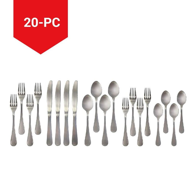 MASTER Chef Round Stainless Steel Flatware Set, Serves 4, 20-pc R5