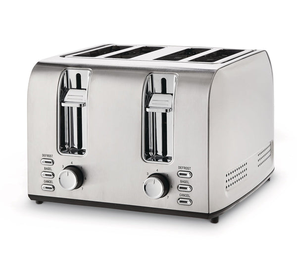MASTER Chef Stainless Steel Toaster with 3 Settings, 4-Slice M0