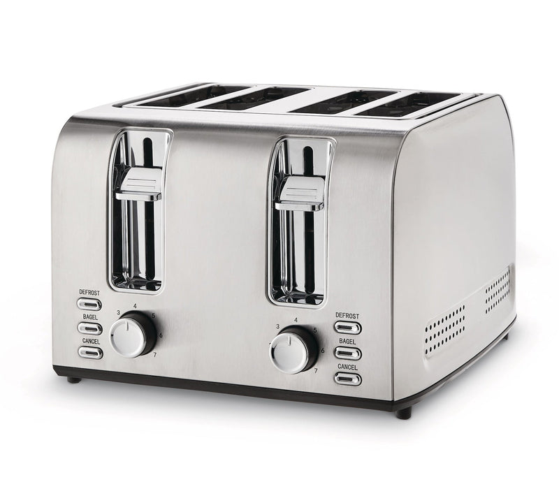 MASTER Chef Stainless Steel Toaster with 3 Settings, 4-Slice M0