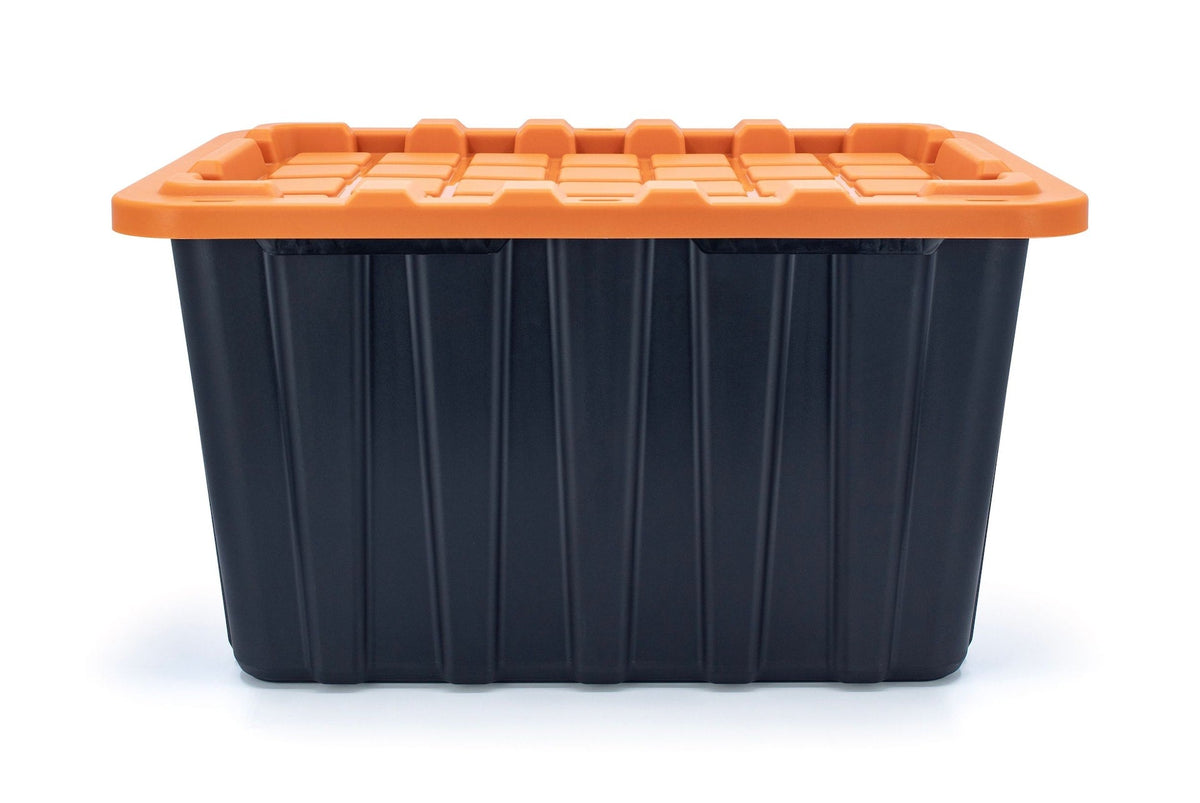 Mastercraft 102-L Heavy-Duty Orange/Black Storage Tote