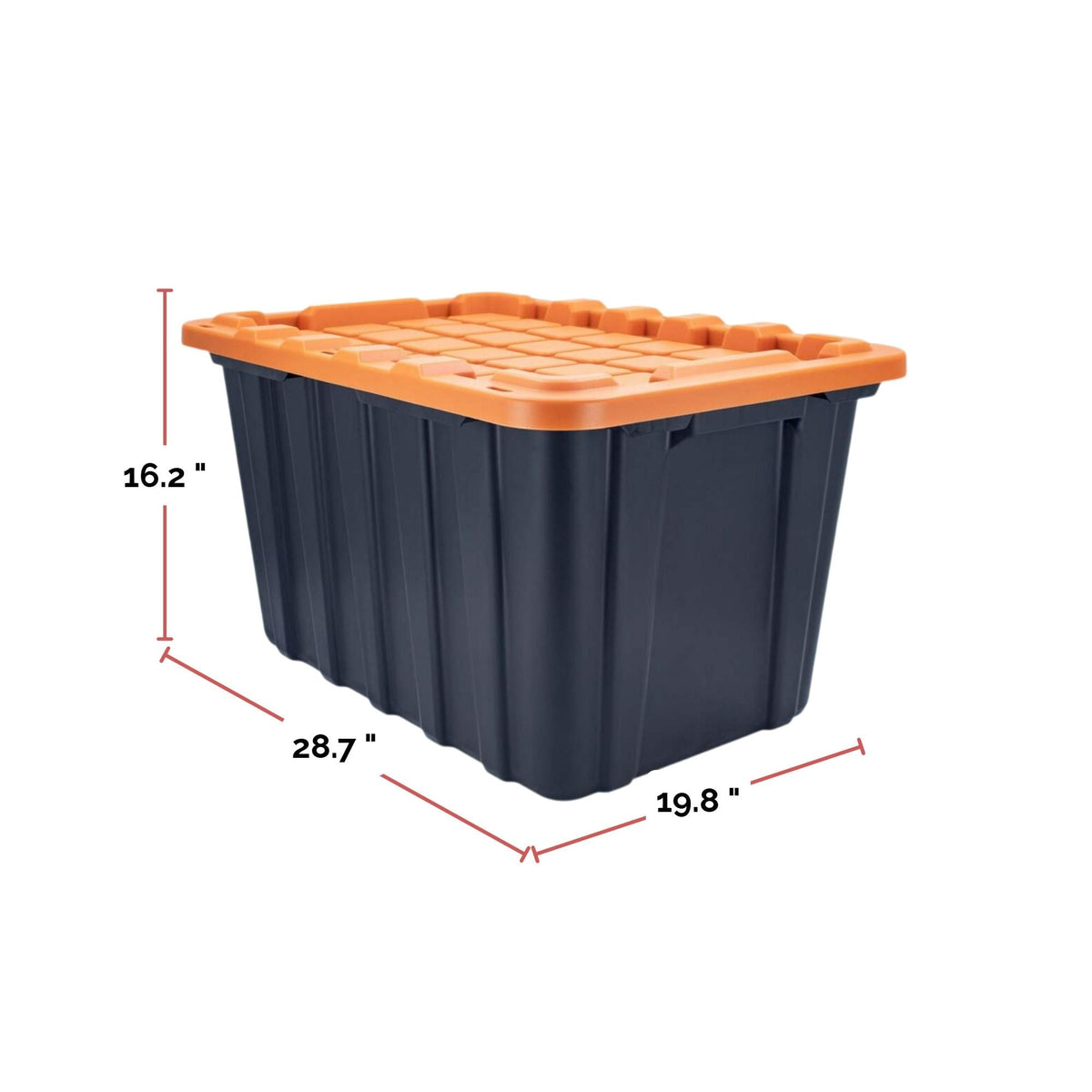 Mastercraft 102-L Heavy-Duty Orange/Black Storage Tote