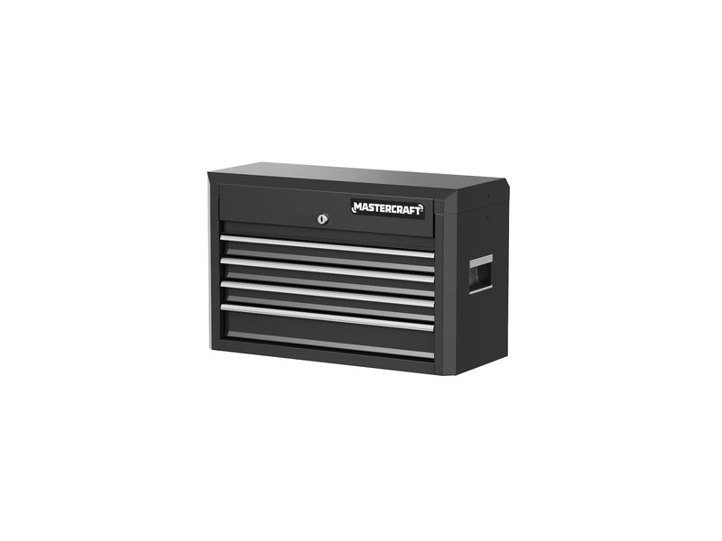 Mastercraft 4-Drawer Tool Storage Chest with Liners, Black, 24-in K9