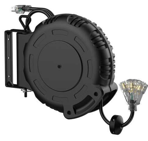 Mastercraft 40-ft Retractable Black Extension Cord Reel with Swivel Mount T1
