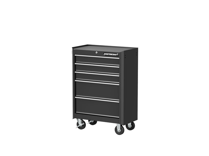 Mastercraft 5-Drawer Tool Storage Cabinet, Black, 24-in C2