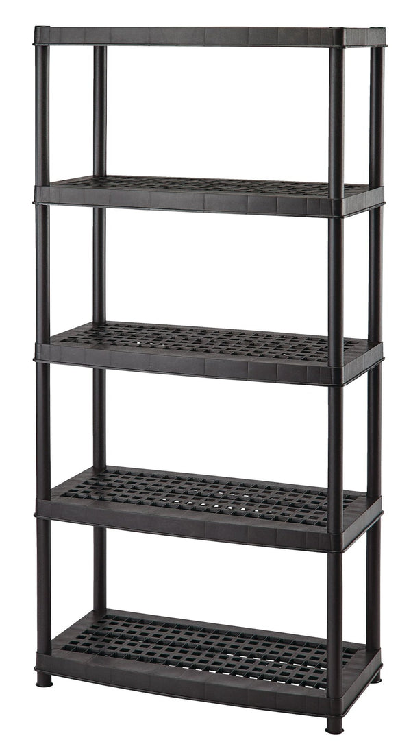 Mastercraft 5-Shelf Resin/ Plastic Storage Rack/ Shelving Unit, 36 x 18 x 72-in E9
