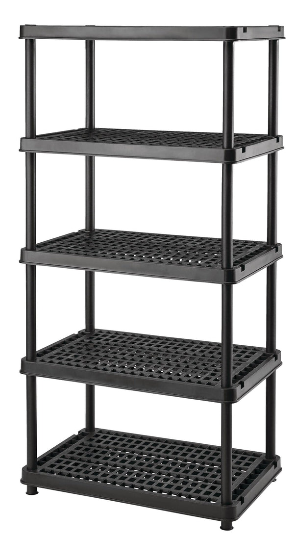 Mastercraft 5-Shelf Resin/ Plastic Storage Rack/ Shelving Unit, 36 x 24 x 72-in O4