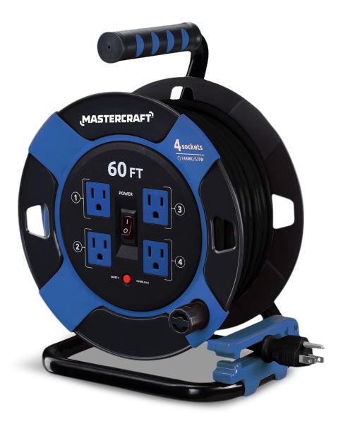 Mastercraft 60-ft 10A Retractable Extension Cord Reel R4