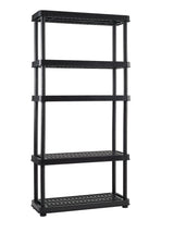 Mastercraft Adjustable 5-Shelf Resin/ Plastic Storage Rack/ Shelving Unit, 36 x 14 x 72-in
