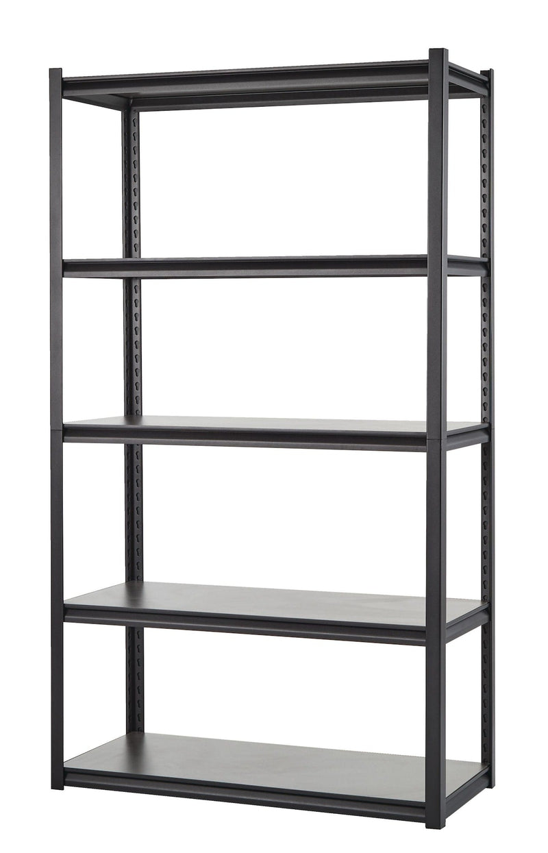 Mastercraft Adjustable 5-Shelf Steel Metal & Wood Storage Rack / Shelving Unit, 41 x 18 x 72-in W2