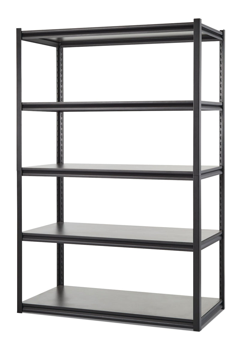 Mastercraft Adjustable 5-Shelf Steel Metal & Wood Storage Rack/Shelving Unit, 48 x 24 x 72-in C5