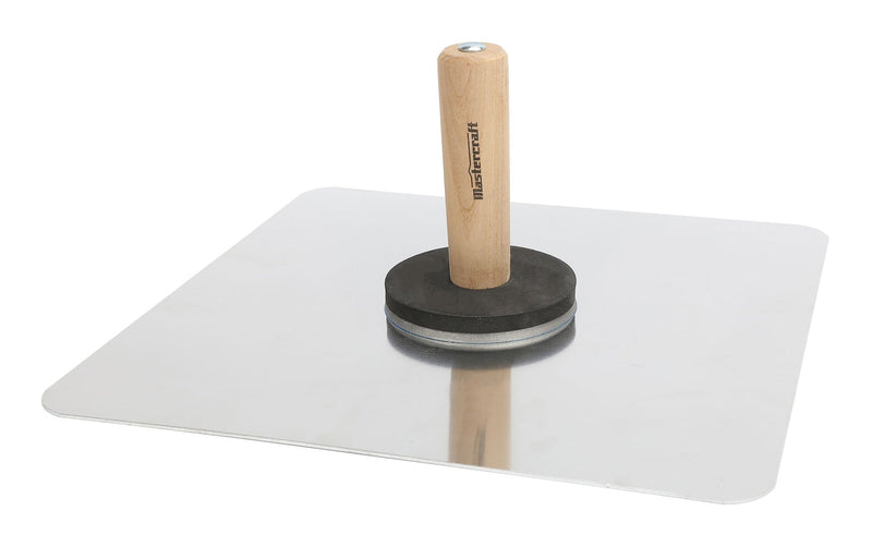 Mastercraft Aluminum Hawk, with Wooden Handle, Plaster & Drywall Tool, 13 x 13-in C1