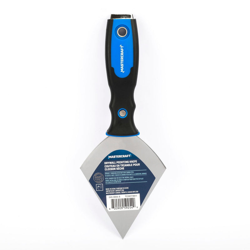 Mastercraft Carbon Steel Drywall Pointing Knife with Soft Grip & Hammer End V9