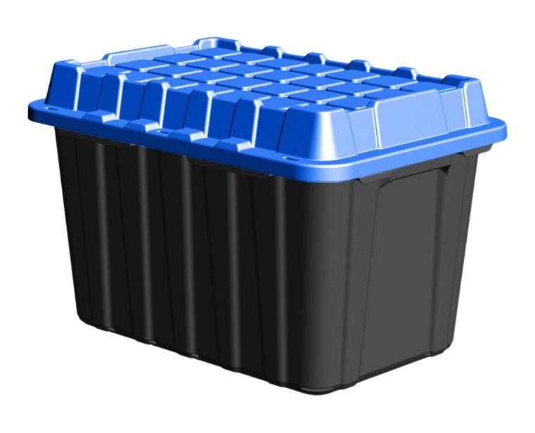 Mastercraft Heavy-Duty Polypropylene Tote with Domed Lid, 120-L C0