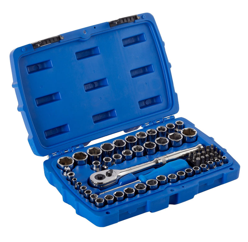 Mastercraft Mechanic's Tool Set with Case, Nickel-Plated, SAE/Metric, 62-pc I8