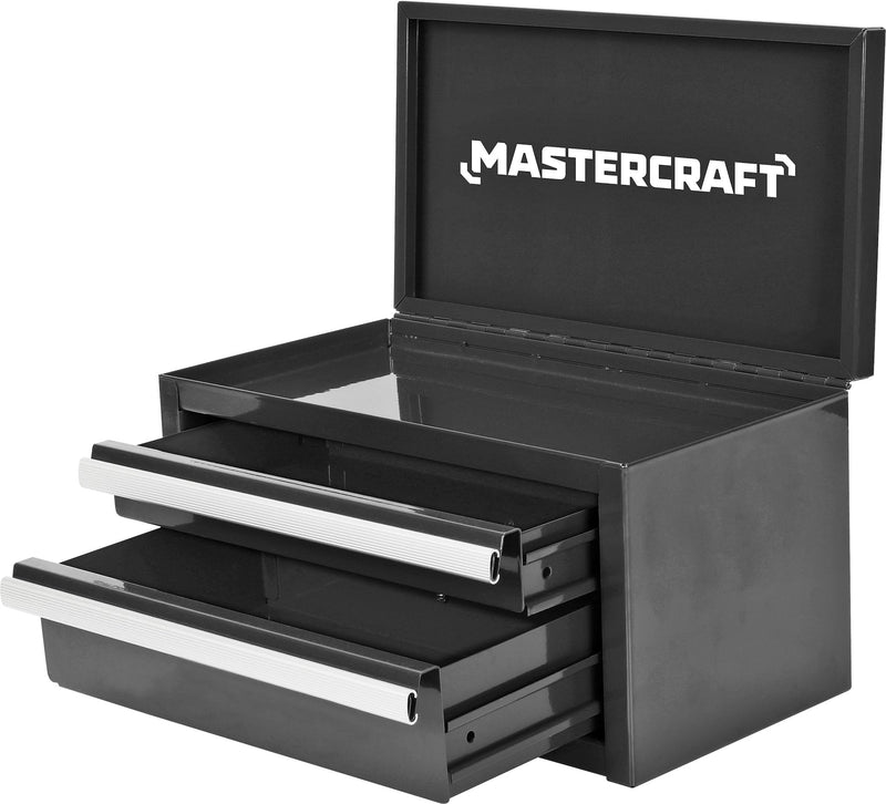 Mastercraft Mini Toolbox with 2 Drawers, Black X9