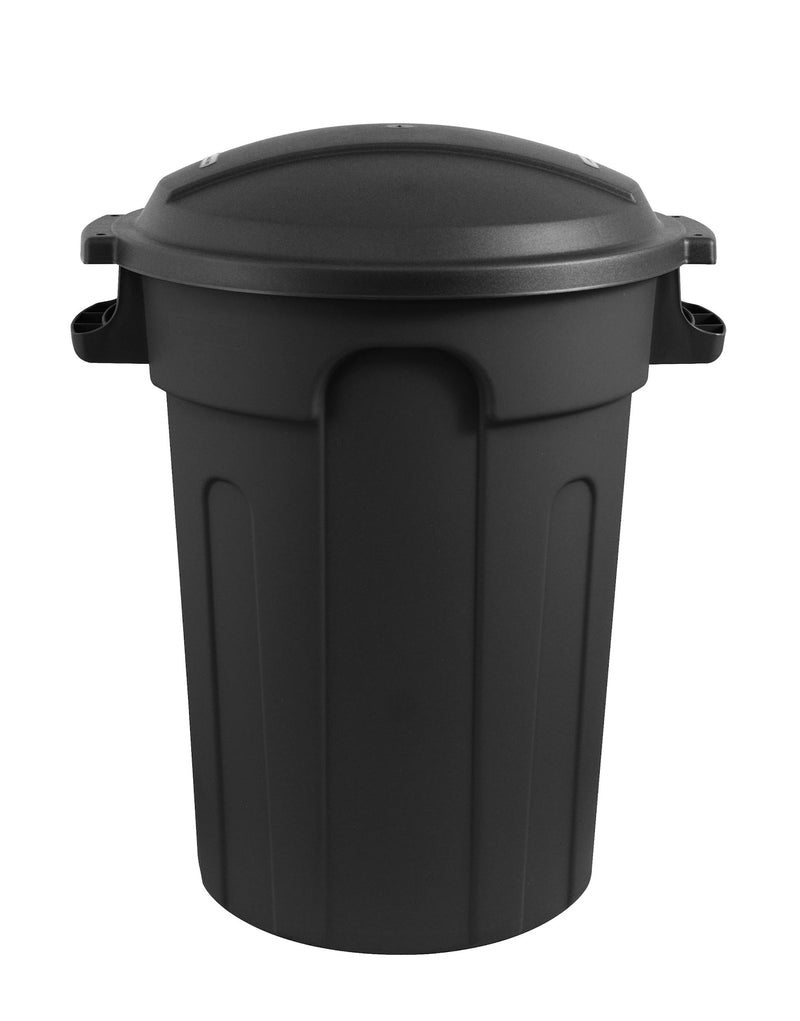Mastercraft Plastic Circular Garbage Can, Black, 80-L R2