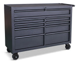 Mastercraft Rolling Tool Storage Cabinet with 9 Drawers, Black, 52-in