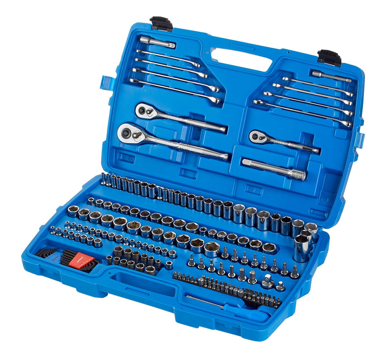 Mastercraft Socket Set, 184-pc, SAE / Metric, CRV, Nickel-Chrome Plating S9