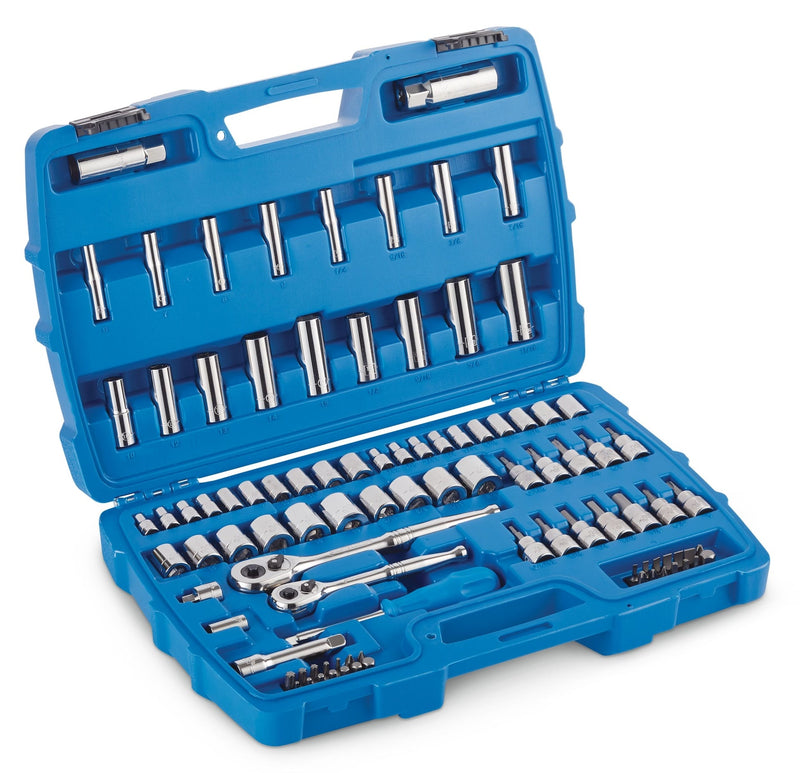Mastercraft Socket Set, 95-pc, SAE / Metric, CRV, Nickel-Chrome Plating F4