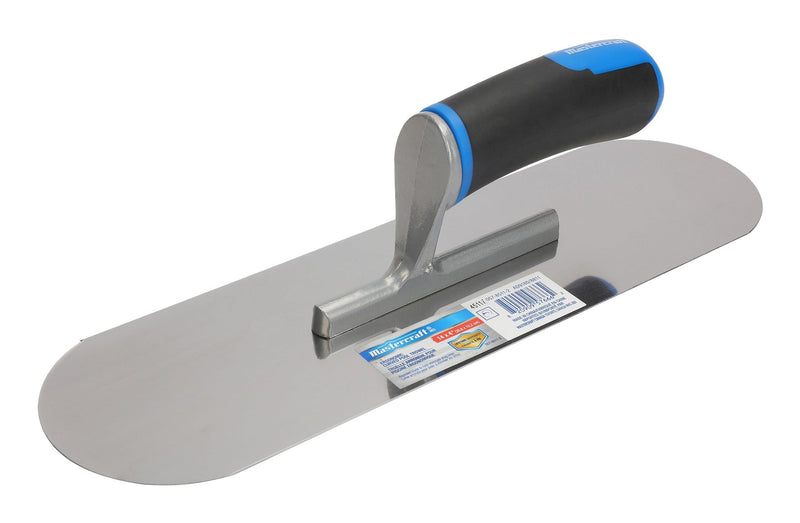 Mastercraft Steel Curved Pool Trowel with Comfort Grip For Masonry & Concrete Work, 4 x 14-in H6