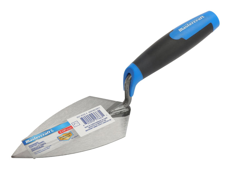 Mastercraft Steel Masonry, Concrete & Brick Pointing Trowel with Comfort Grip, 5.5-in A8