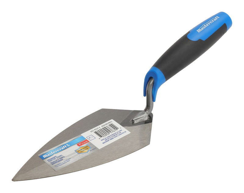 Mastercraft Steel Masonry, Concrete & Brick Pointing Trowel, with Comfort Grip, 7-in M8