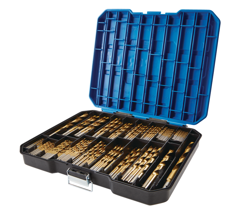 Mastercraft Titanium Drill Bit Set for Wood, Metal, Plastic, 230-pc B6