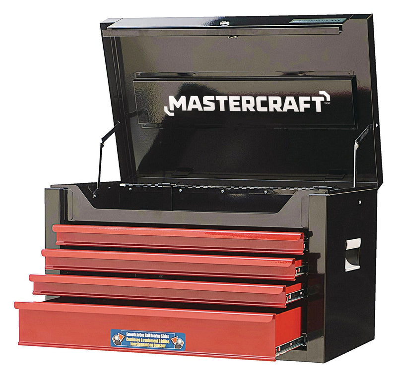 Mastercraft Tool Chest with 4 Drawers, Black & Red, 26-in Y0